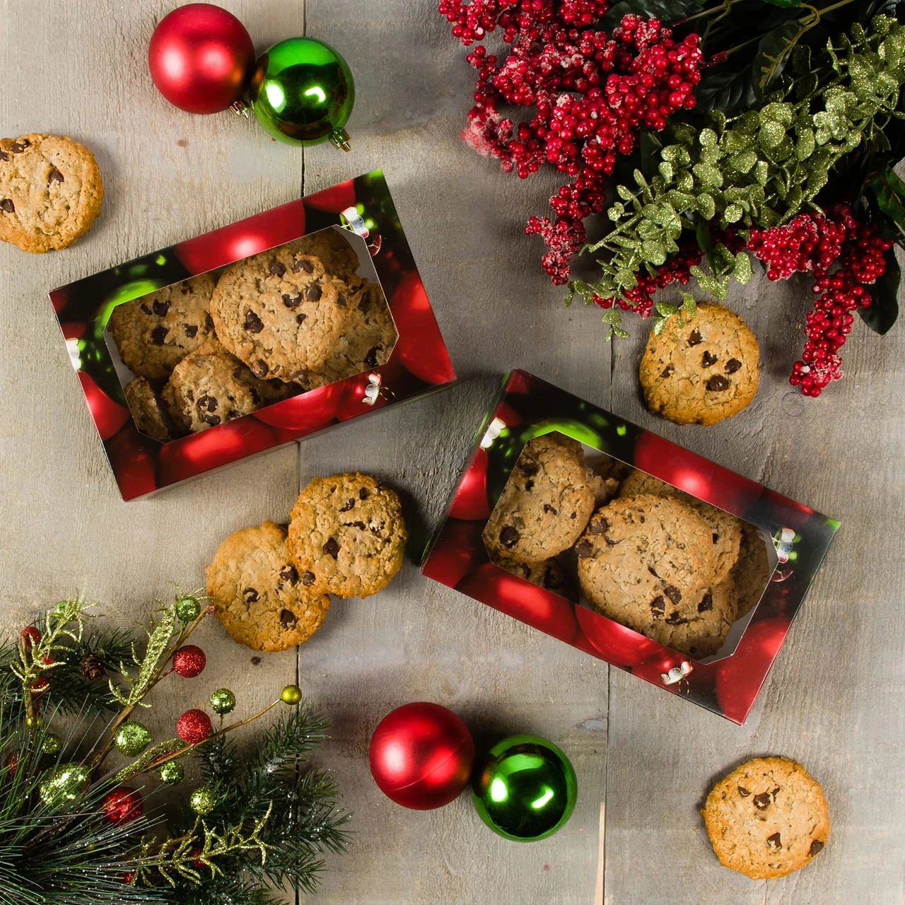 250 Boxes Medium Grease Resistant Cookie/Bakery Boxes - Christmas Ornaments