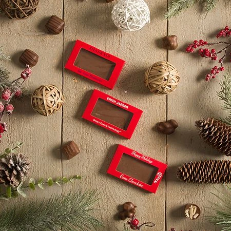 Red Business Card Boxes with Windows