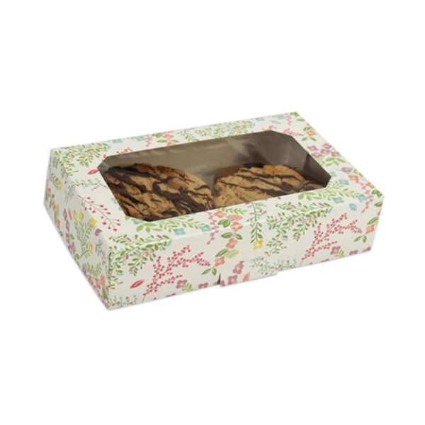 50 Boxes Medium Grease Resistant Cookie/Bakery Boxes - Garden Window