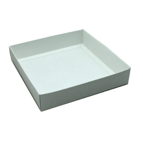 250 Deep Bases - 16 oz. Candy Box Bases - White - 7-9/16" x 7-9/16" x 1-5/8"