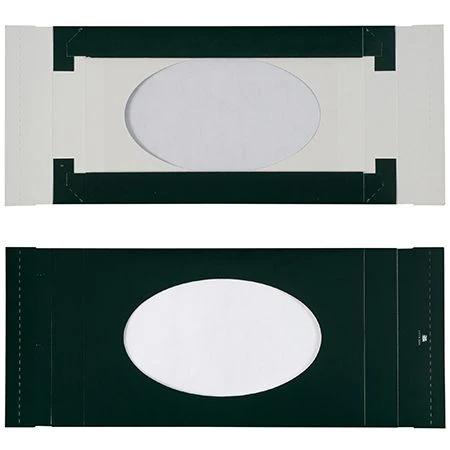 50 Covers - 1 lb. Candy-Chocolate Box Covers - Forest Green & Oval Window