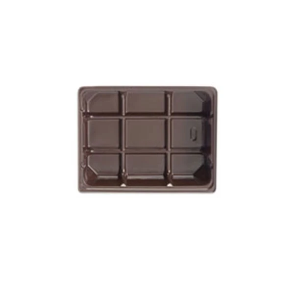 500 Trays 1/4 lb. Plastic Candy Trays - 1 Cavity / Fudge-Heat Stable 4-3/8" x 3-1/2" x 7/8"