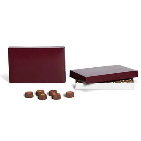 250 Covers - 1 lb. Candy-Chocolate Box Covers - Burgundy