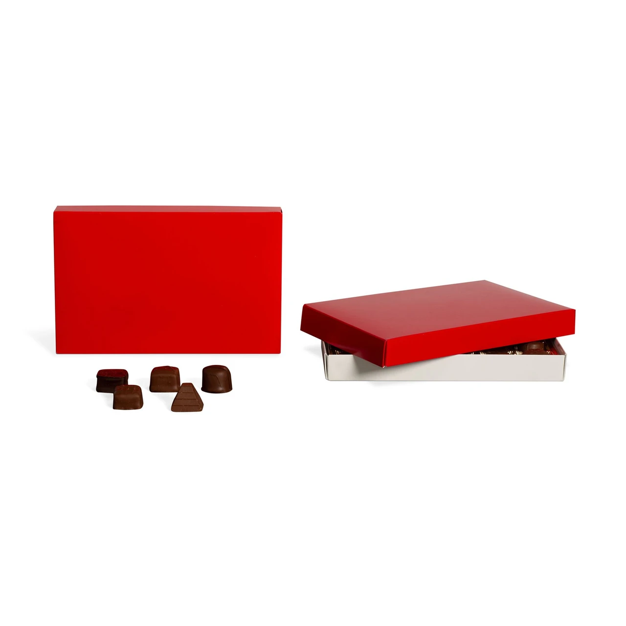 250 Covers - 1 lb. Candy-Chocolate Box Covers - Red