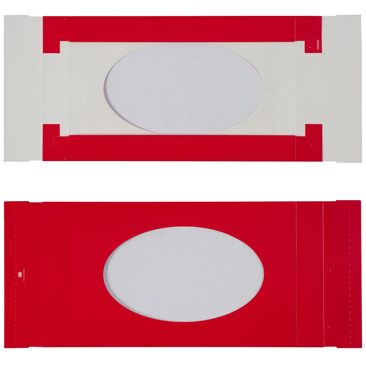 50 Covers - 1 lb. Candy-Chocolate Box Covers - Red & Oval Window