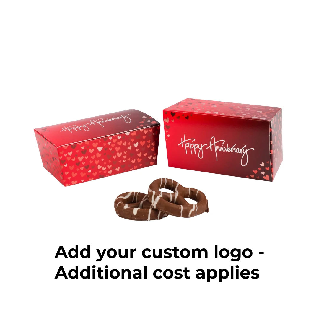 50 Boxes - 1/2 lb. Foil Hearts Ballotin Boxes