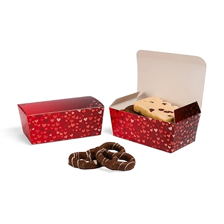 250 Ballotin Boxes - Hot-Stamped - 1/2 lb. Foil Hearts