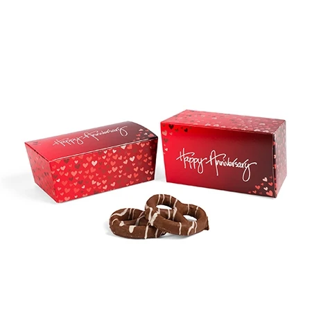 250 Ballotin Boxes - Hot-Stamped - 1/2 lb. Foil Hearts
