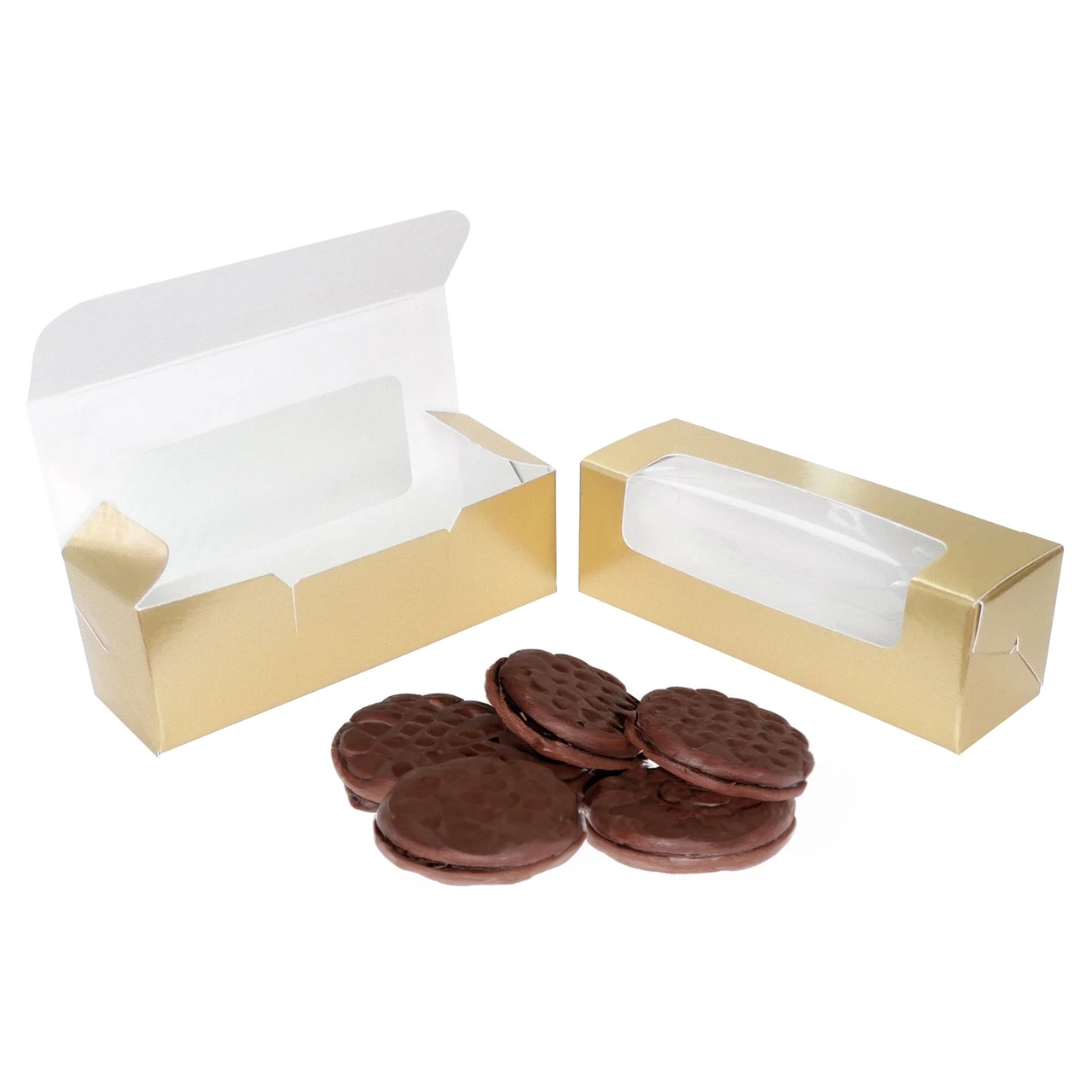 250 Boxes - Gold Mint-Golf Ball Boxes with Windows