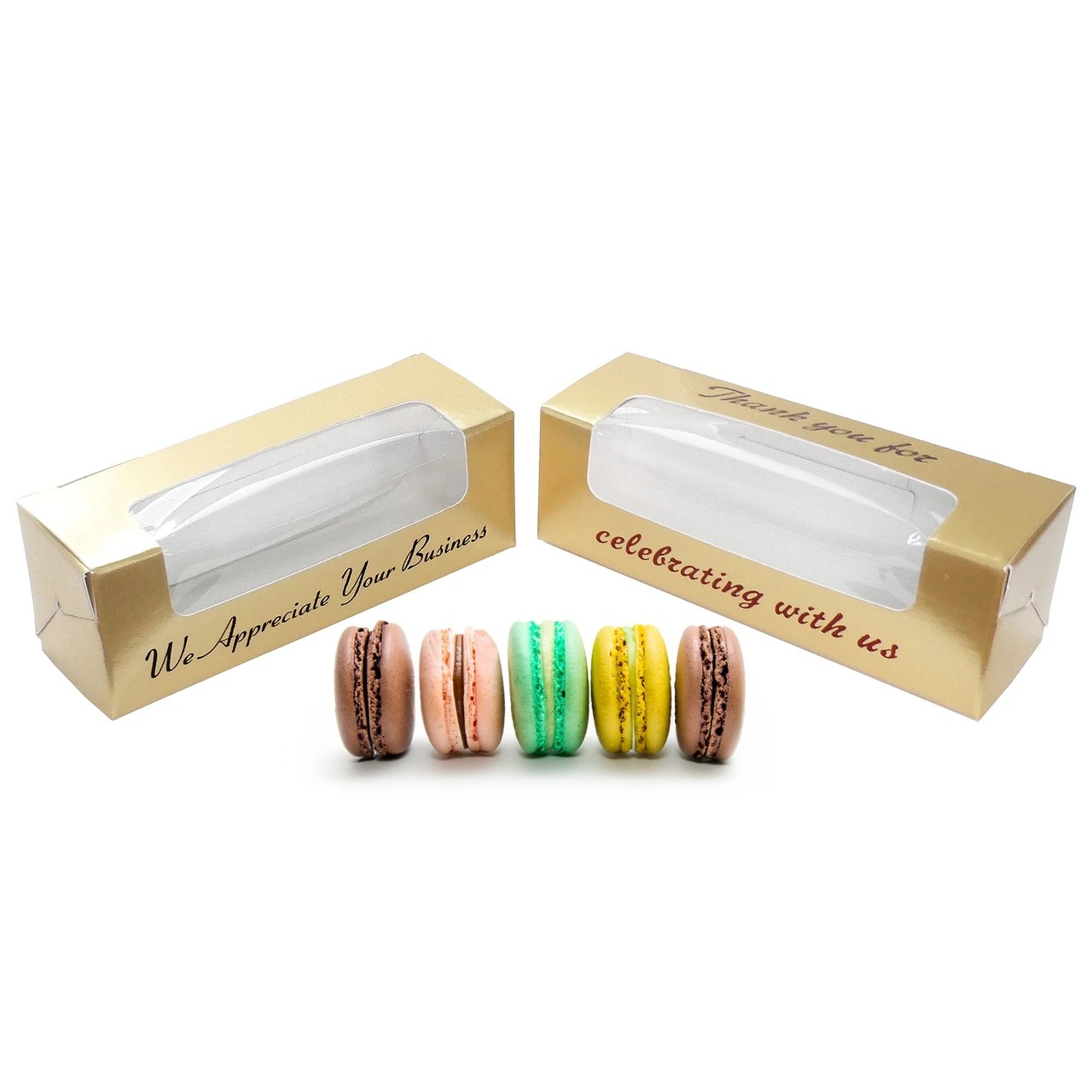 250 Boxes - Gold Mint-Golf Ball Boxes with Windows