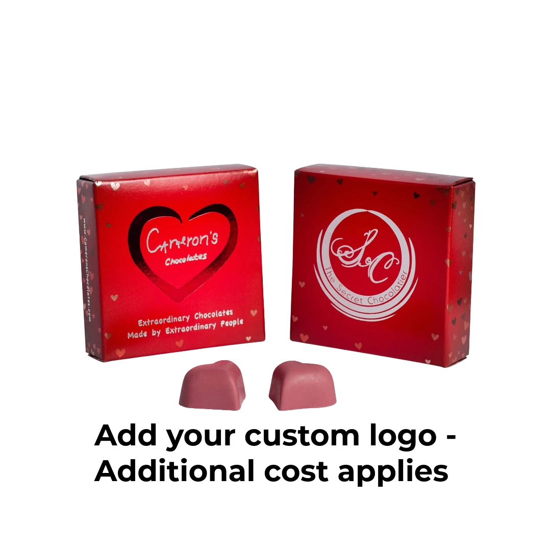 250 Covers - Hot-Stamped -3 oz. Foil Hearts 3-11/16" x 3-11/16" x 1-1/8"
