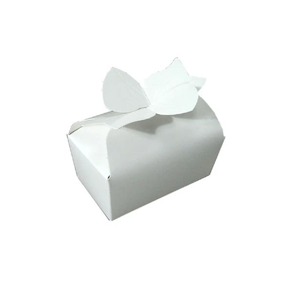 250 Boxes - Large White Bow Favor Boxes