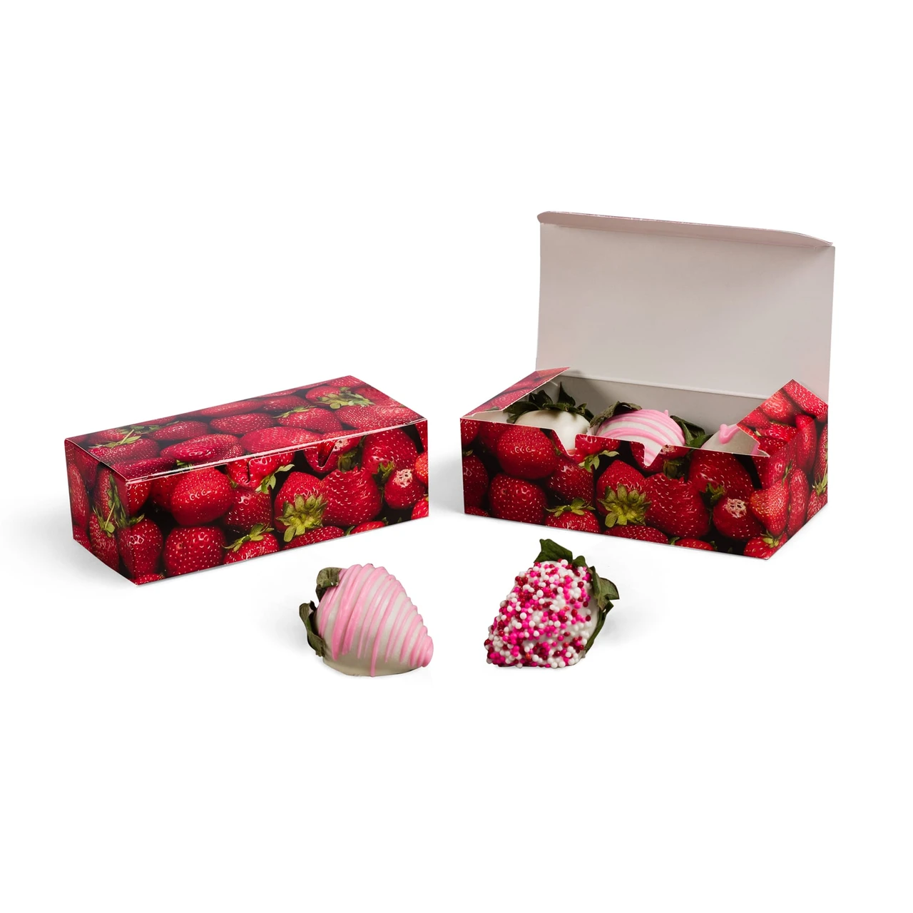 50 Boxes Candy & Fudge Boxes - 1/2 lb. Strawberry 5-1/2" x 2-3/4" x 1-3/4"