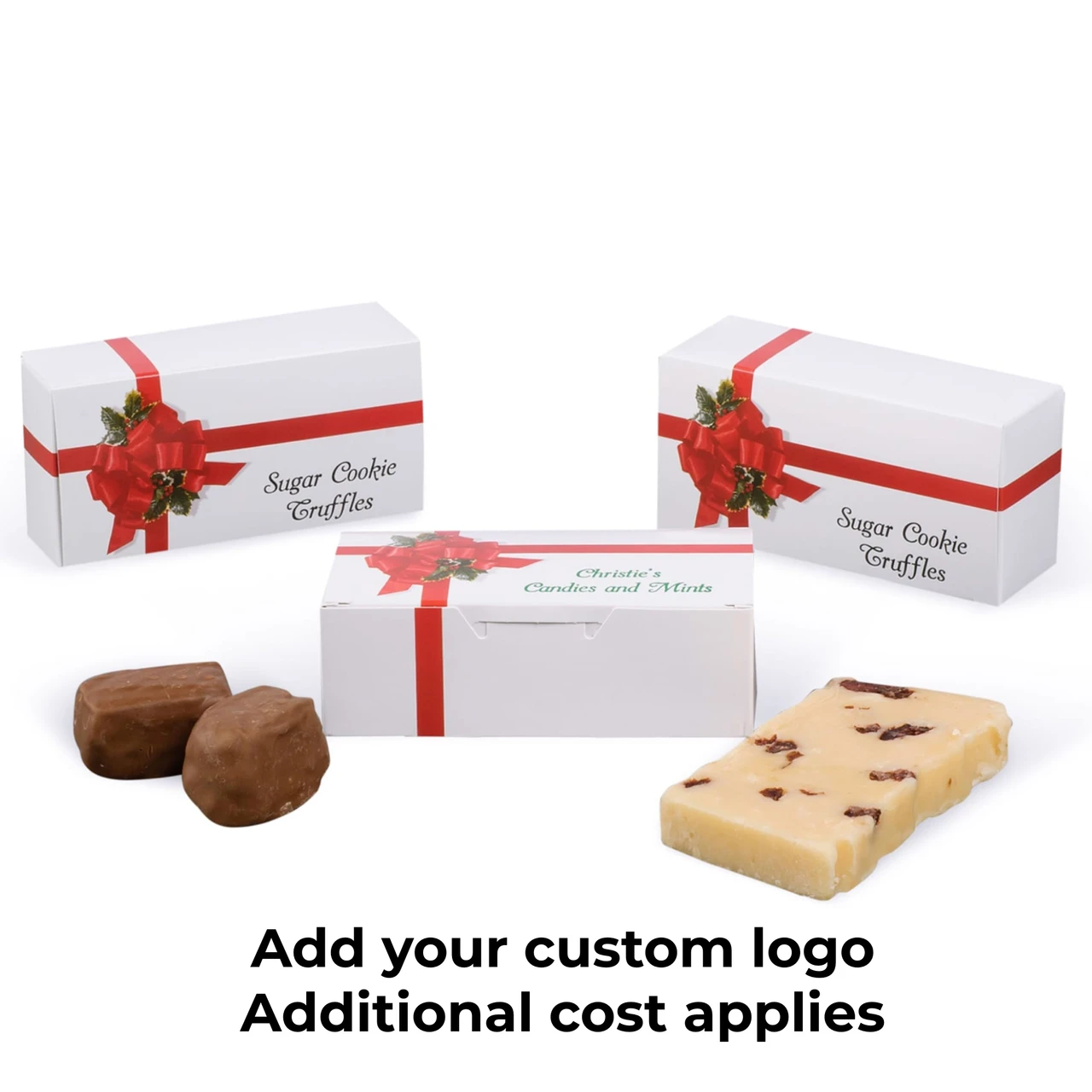 250 Boxes - 1-1/2 lb Candy & Fudge Boxes - Ribbon N' Holly