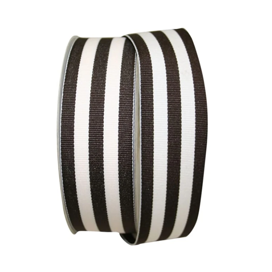 Grosgrain Stripe Ribbon - Brown
