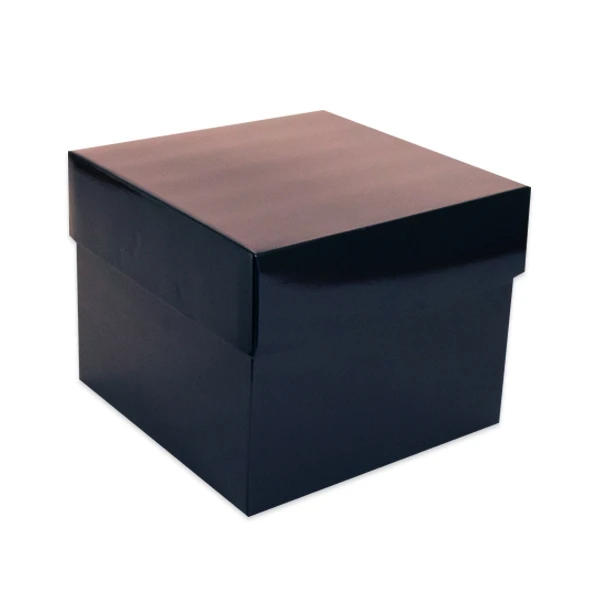10" x 10" x 8" Black Gloss Display Box - 30/Pack