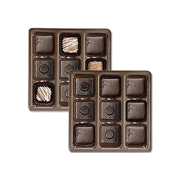 500 Trays - 8 oz. Plastic Candy Trays 9 Cavities