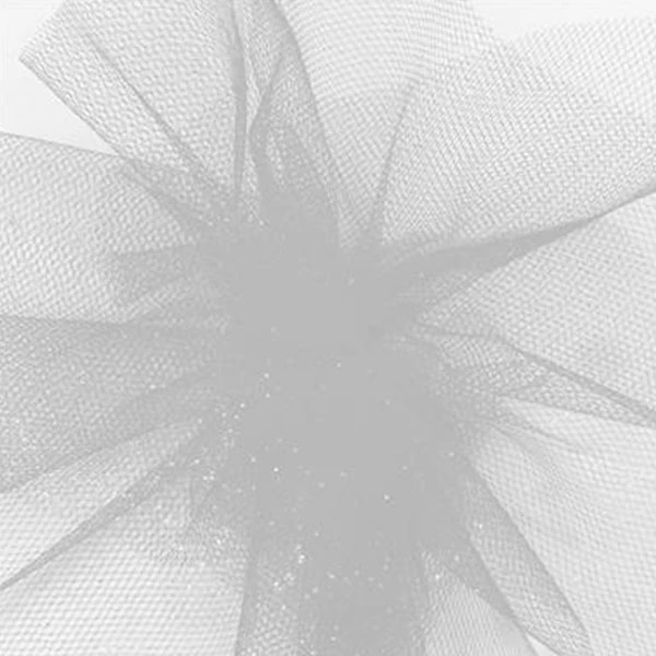 Silver Tulle Ribbon - 6" x 25 yds
