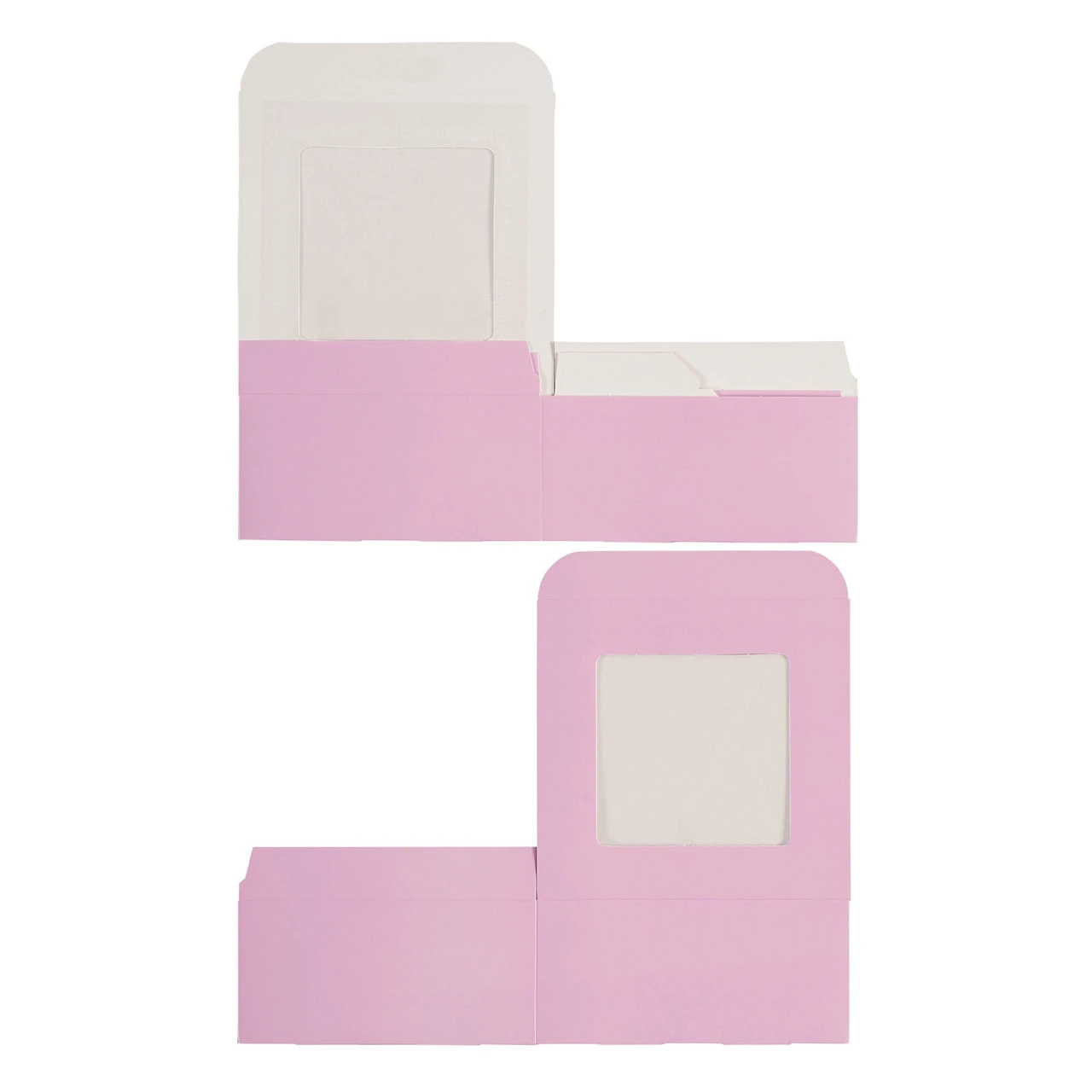 100 Boxes - Lavender Bakery Boxes with Window