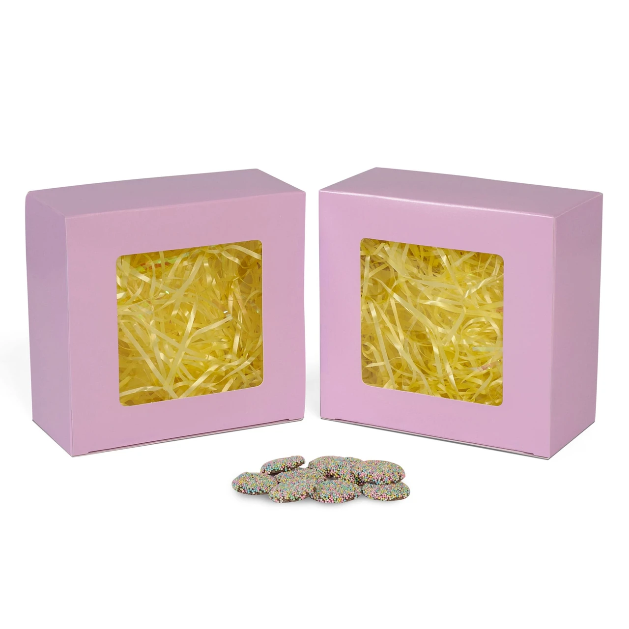 100 Boxes - Lavender Bakery Boxes with Window