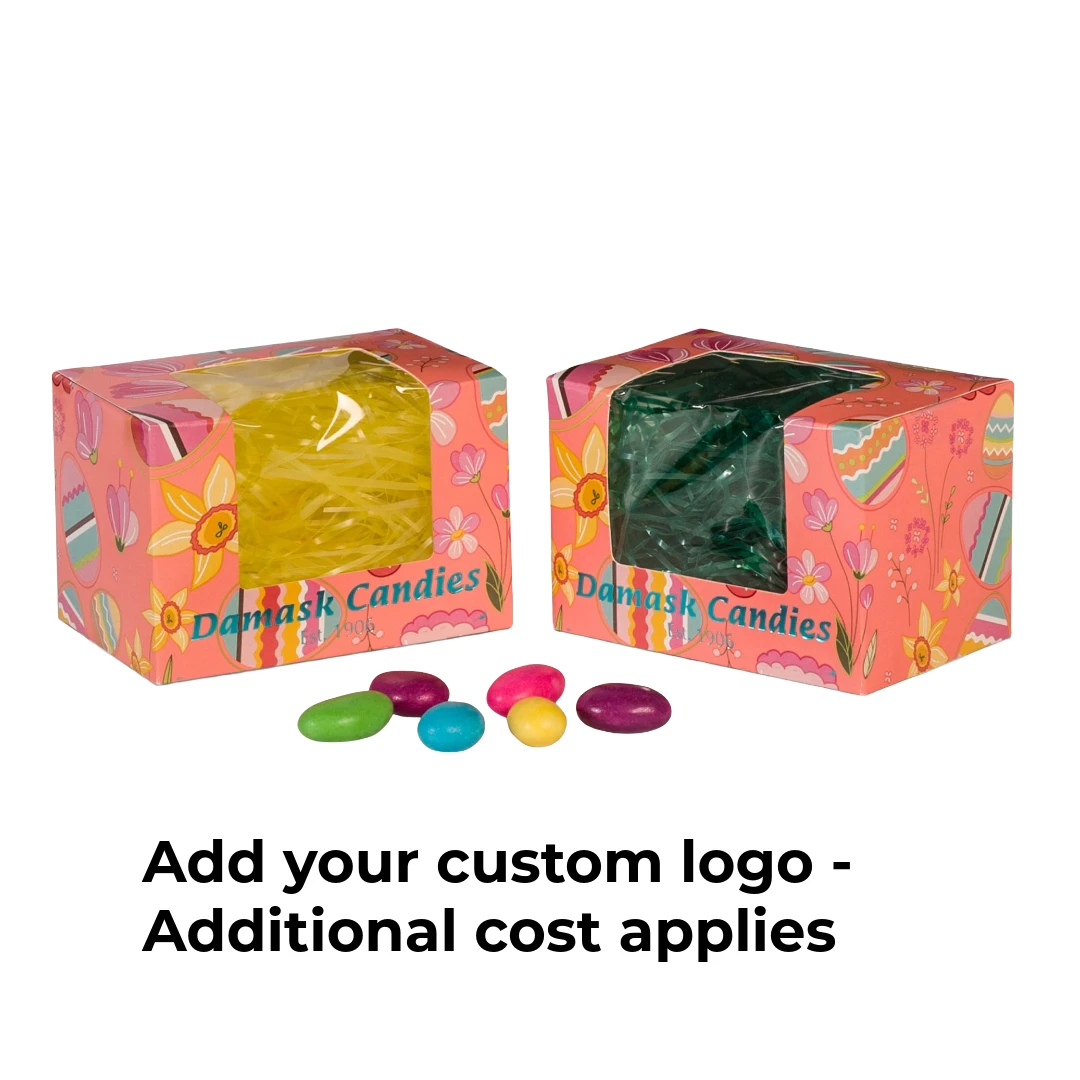 250 Boxes 1/2 lb. Coral Easter - Egg Boxes 4-5/8" x 3-1/8" x 3-1/8"
