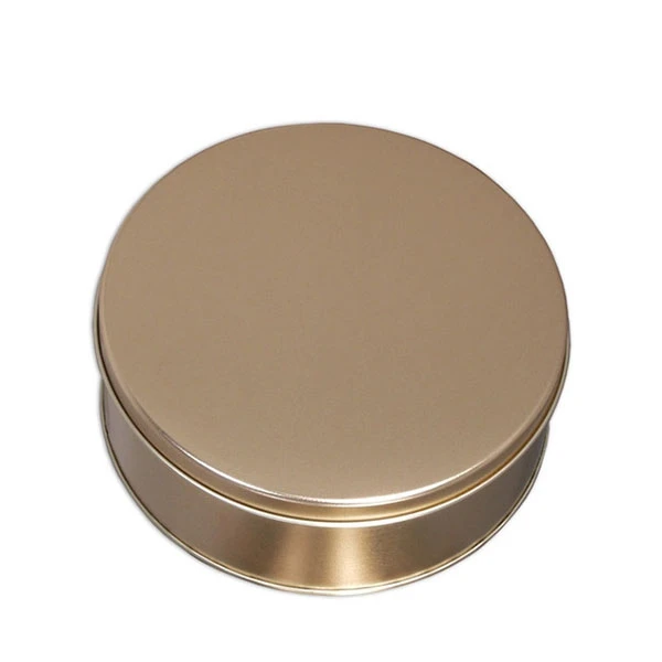 15 Tins - Round Cookie Tins - 8-1/8 Dia. x 3 High - Gold