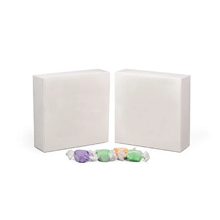 50 Boxes - 1 lb. Candy & Fudge Boxes - Square White