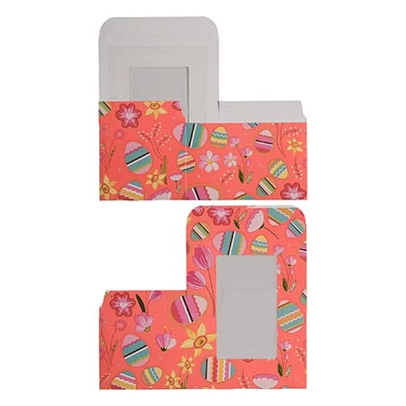 250 Boxes - 1 lb. Coral Easter - Egg Boxes - 5-1/2" x 4" x 3-1/2"
