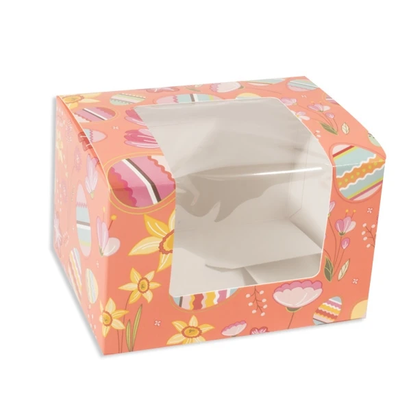 250 Boxes - 1 lb. Coral Easter - Egg Boxes - 5-1/2" x 4" x 3-1/2"