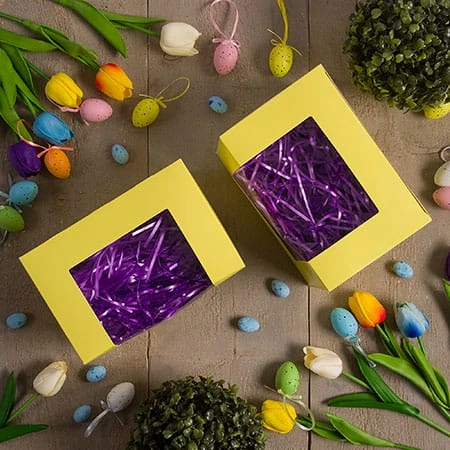 100 Boxes - 3 lb. Yellow - Egg Boxes